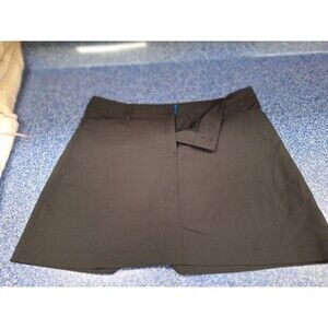Liquid Yacht Wear Boat Bum Skort Women's Size 12 Black Stretch UPF 50+ Athletic